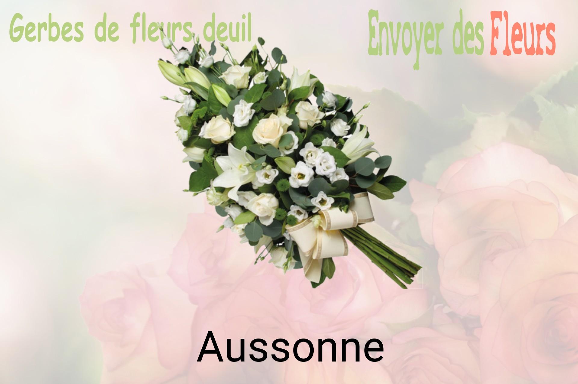 Gerbe de fleurs de deuil livrée à Aussonne
